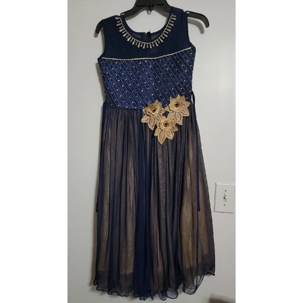 NAVY BLUE Size 32 Flower Girl Dress Party Birthday Bridesmaid Wedding Recital